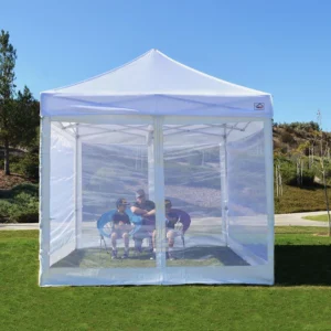 10x10 Industrial Grade Pop up canopy with Screen Room