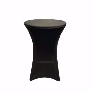 Black 32” Cocktail Spandex Tablecloth or cruiser tables cover