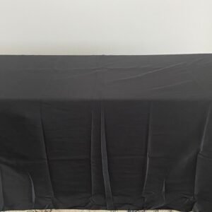 90”x132” Rectangular Black Table Linen (for 6ft Tables)